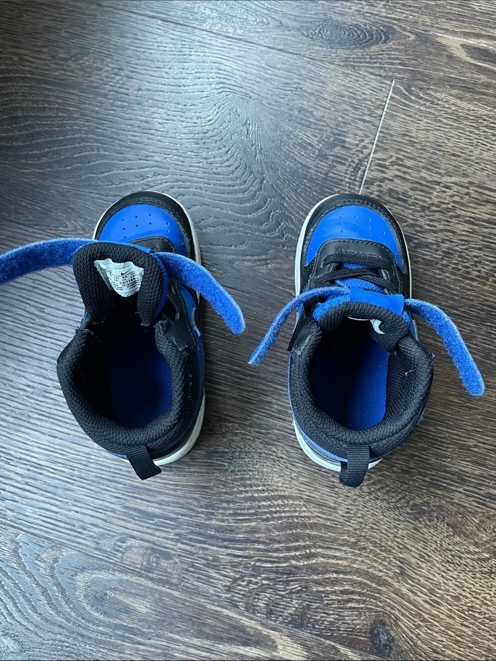 Nike Court Borough Mid 2 Blue and Black Toddler mid-top shoes size toddler 8